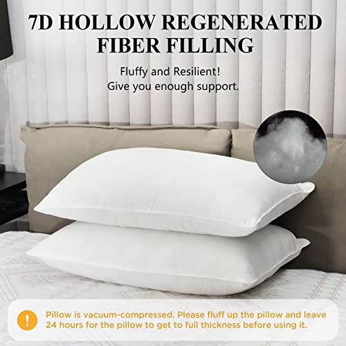 MAXICOZY Fluffy Bed Pillow for Sleeping 2 Pack Standard Size