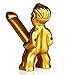 Padgene Windproof Flame Golden Man Butane Gas Jet Torch Cigarette Cigar Lighter-Golden