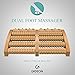 Gideon Wooden Dual Foot Massager and Roller – Pain Relief for Plantar Fasciitis, Heal Spur, Heal Pain and Most Other Foot Pain and Aches - Massage, Relax, Sooth and Relieve Foot Pain and Aches