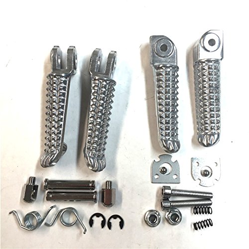 image for SMT-MOTO Motorcycle Polish Front Rear Foot Pegs Footrest Kit Fit For Y