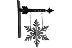K&K Interiors 53504D-AR 13.75 Inch 3D Tin Snowflake Arrow Replacement, Metal