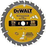 DEWALT DW3578B10 Framing Blade 7-1/4" Dia 24 Tpi 5/8" Round Thin Kerf Bulk, 10 Pack