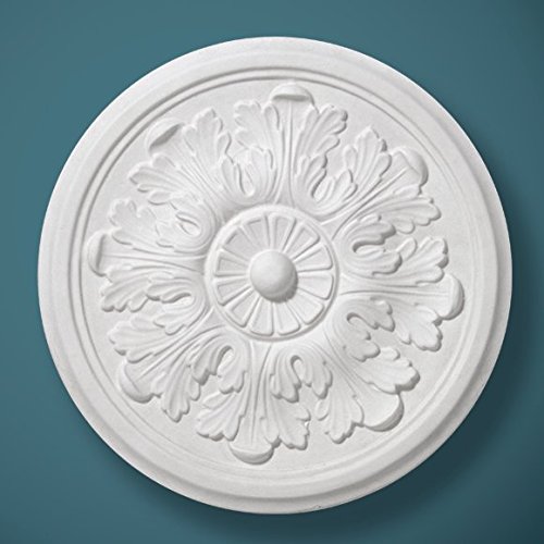 Plaster Ceiling Rose Small Acanthus Leaf 330mm 13 Handcrafted In