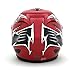 MMG Motorcycle Full Face Helmet DOT Street Legal, Spikes Red, Medium, Includes 2 Visors Clear and Smoked Shield