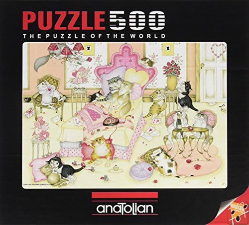 Perre Group Valentines Day Cats Jigsaw Puzzle (500-Piece)