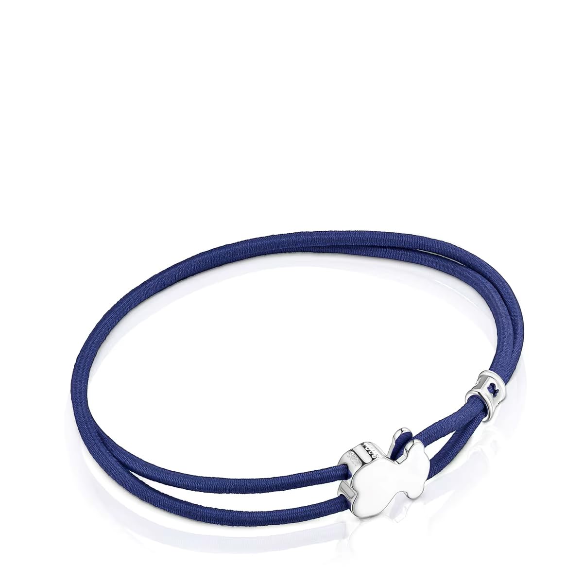 TOUS Blue elastic bracelet for women with bear pattern in sterling silver 1.1cm, 17cm long, simple and versatile, Sweet Dolls collection
