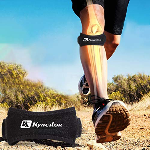 QUICATCH Kyncilor Patella Tendon Brace Knee Sports Support Strap Belt Pain Relief Guard Knee Protector Belt (Black)