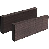 Tzong 2Pcs Black Ebony Lumber Wood Timber Handle Plate for Music Instruments DIY Tools 3/8"x1.5"x5"