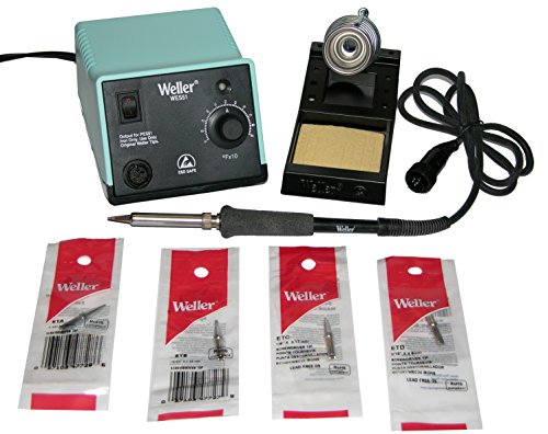 Weller (Apex Tool Group) WES51 Analog Soldering Station with Screwdriver/chisel tip Bundle, ETA (1/16"), ETB (3/32"), ETC (1/8"), ETD (3/16").