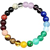 POYAMUSE Natural Stone Beaded Bracelet for Women Men Energy Balance Jewelry Gift Meditation Tiger Eye Malachite Citrine Elastic Wristband