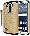 LG G Stylo Case, LG G4 Stylus/LG LS770 Case, Style4U Studded Rhinestone Crystal Bling Hybrid Armor Case Cover for LG G Stylo/LG G4 Stylus LS770 with 1 Style4U Stylus [Gold/Black]