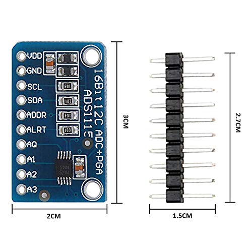 KeeYees 2 Pack 16 Bit 4 Channel I2C IIC Analog-to-Digital ADC Converter High Precision ADS1115 PGA ADC Converter Development Board for Arduino Raspberry Pi