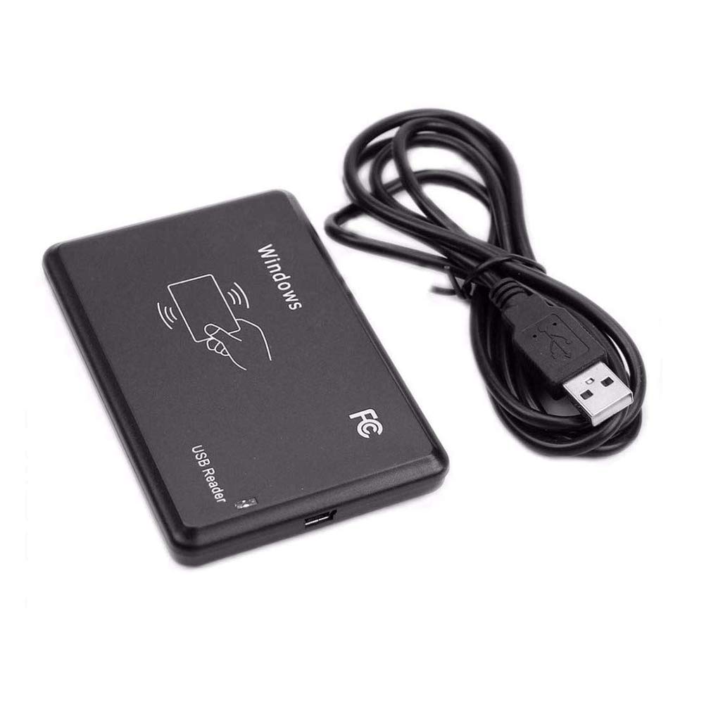 Hailege 125Khz EM4100 USB RFID ID Card Reader Swipe Card Reader Plug and Play Read the top 10 Digital Bit With USB Cable (Only Read 125kHz ID Card, Cannot Read IC Card. See Safety documents)