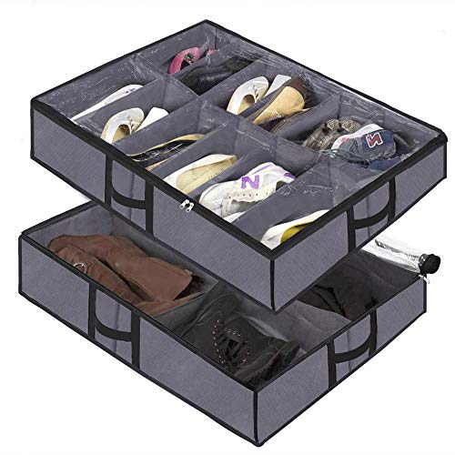 Homyfort Under Bed Shoe Organizer GoTinySpace