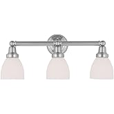 Livex Lighting 1023-91 Classic 3-Light Bath Light, Brushed Nickel