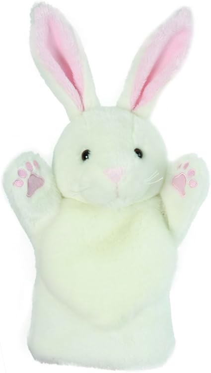 white rabbit puppet