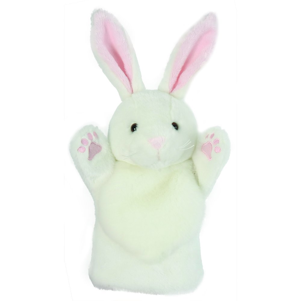 The Puppet Company - CarPets - White Rabbit Hand Puppet,25 cm
