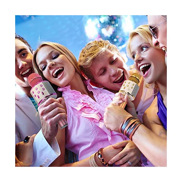 Dream Fun Girls Toys Age 6 7 8 9 10, Wireless Microphones for Kids Gifts for Girls 5-12 Year Old Handheld Bluetooth…