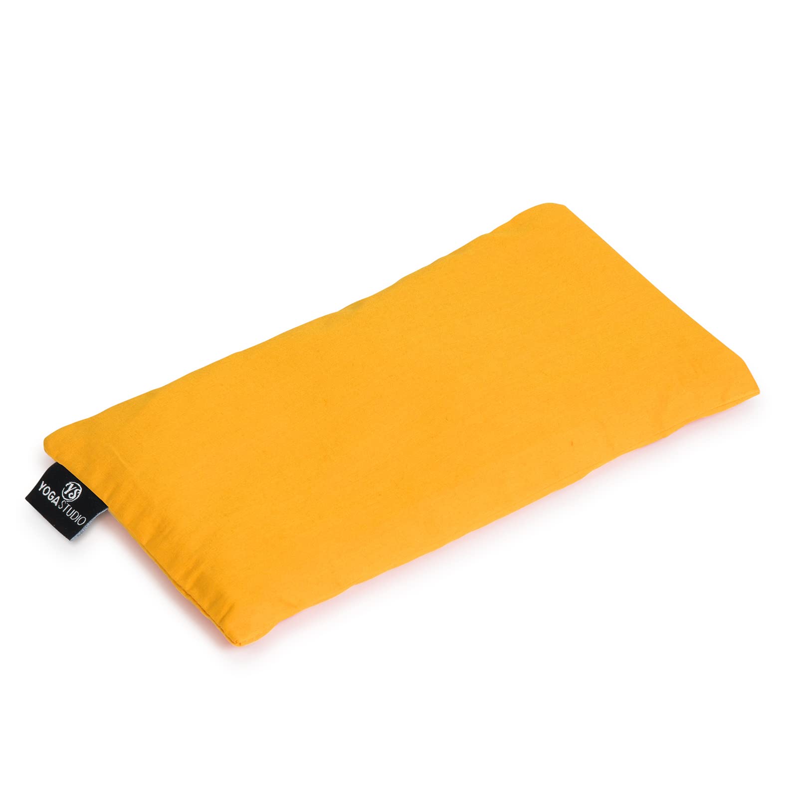 Yoga Studio Eye Pillow | 100% Organic Cotton Cover | Organic Lavender & Linseed Yoga Pillow | Stress Relief Weighted Eye Mask, Relaxation, Aromatherapy, Tired Eyes (Yellow)