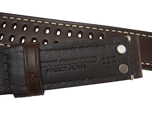 Hadley-Roma MS915 Brown Luminox Style Leather Replacement Watch Strap 22mm