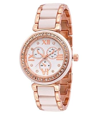 Analogue Diamond White Dial Women's Watch