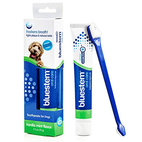 Dog Toothbrush and Toothpaste : Vanilla Mint Flavor Tooth Paste with Tooth Brush for Dogs. Teeth Brushing Cleaner Pet Breath Freshener Oral Care Dental Cleaning Kit. Tartar & Plaque Remover Brushes - Thumbnail 6
