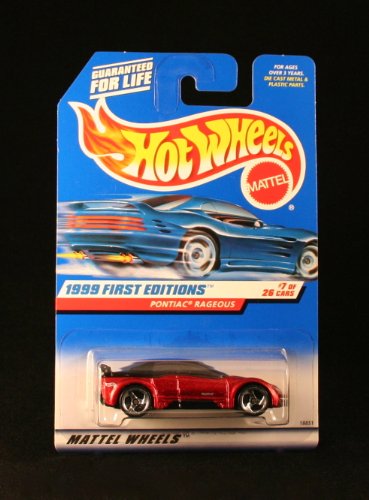 PONTIAC RAGEOUS * METALLIC RED * 1999 FIRST EDITIONS SERIES #7 of 26 HOT WHEELS Basic Car 1:64 Scale Series * Collector #675 *