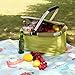 Yodo 22L Insulated Picnic Basket - Collapsible Cooler Bag - Insulated up to 4 hours for Camping Outdoor Concert Sports Event Beach Market, Lime