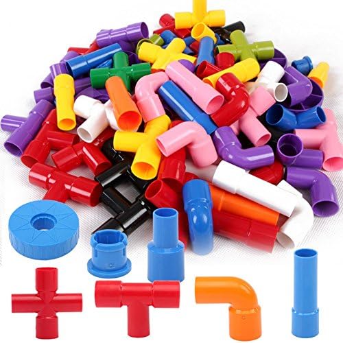 Onshine 88 Piece Plastic Building Block Set,Pipes Puzzle Assembling Toy for Kids by JILE
