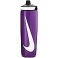 Nike Refuel Bottle 24 oz Sports Bottle BPA Free Airtight (VIVID PURPLE/BLACK/WHITE)