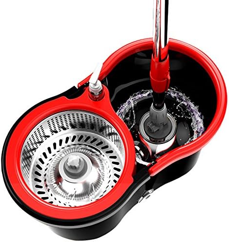 Mercy Mop Dragging Bucket Set Rotary Mop Double Drive Drag Bucket for Home (Black 2)