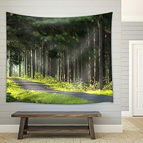 Winderton Village at Sunset, Gloucestershire, England - Fabric Wall Tapestry Home Decor - 51x60 inches