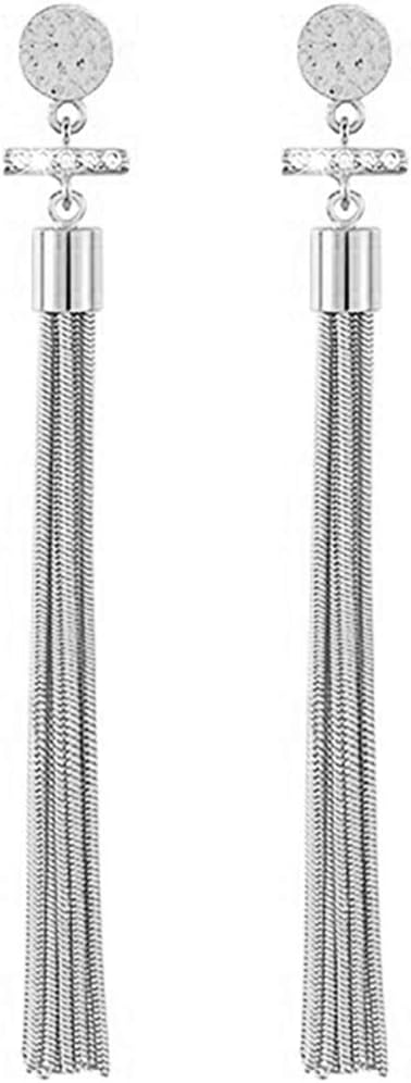 SuyiElegant Long Tassel Earrings Crystal Dangle Drop Earrings Fringe Ear drop for Women Girls