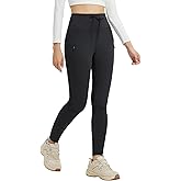 baleaf Women's Fleece Lined Hiking Pants Ripstop Snow Water Resistant Leggings Zip Pockets Thermal Warm Winter Tights Gear