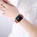 NUKELOLO Sport Band Compatible with Apple Watch 38MM 40MM,Soft Silicone Replacement Strap Compatible for Apple Watch Series 4/3/2/1 [S/M Size in Red Color]