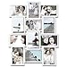 Adeco [PF0174] White Wood Wall Collage Basket-Weave Picture Frame, 12 Openings of 4x6 inches each