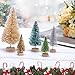 Colovis 40 Pcs Artificial Mini Christmas Trees,Sisal Trees Bottle Brush Trees with Christmas Wreaths for Christmas Table Decorations,DIY Home Decor.