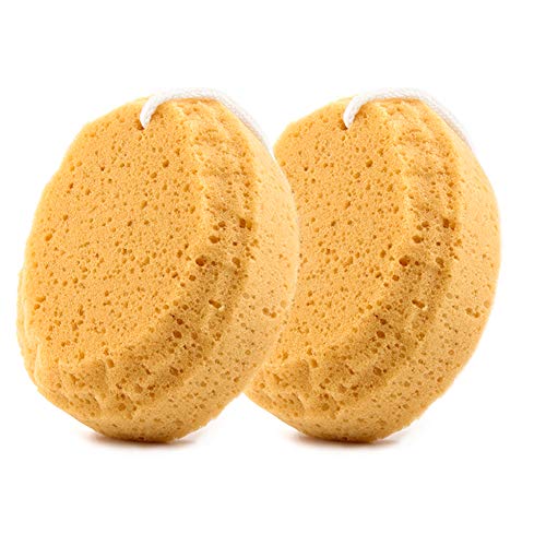 BAIMEI Bath Sponge, Soft Shower Sponge, Loofahs Pouf Gentle Cleaning Body Luffa Sponge (2pcs)