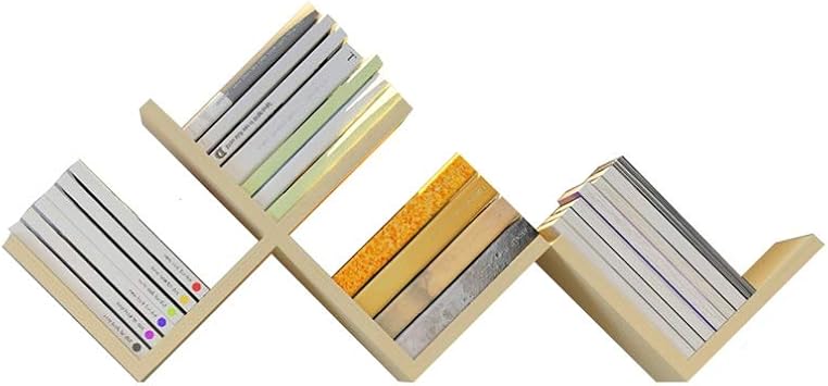 Estantería de pared sin banda creativa en forma de V flotante estante