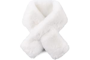 Yvnehcn Women Fur Collar Scarf Winter Faux Fur Scarves for Women Cold Weather Lady Neck Warmer