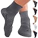 TechWare Pro Ankle Brace Compression Socks - Plantar Fasciitis Socks with Arch Support. Foot Compression Sleeve Relieves Achilles Tendonitis. Men & Women Gry L