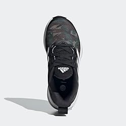 adidas Fortarun Running Shoe, Black/White/Green
