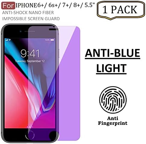 FIRST MART Anti-Blue Ray Hammer Proof Flexiable Screen Protector. [ Not a Tempered Glass] Blue Light Resistant Screen Guard for Apple iPhone 7 Plus (Pack of 1)