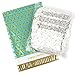 Inspired Mailers - Poly Mailers 10x13 - Triangles Deluxe (Aqua/Gold) (10x13, 100 Pack)