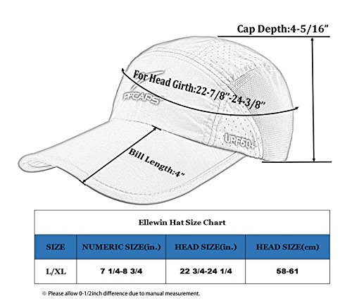image for Ellewin Summer Baseball Cap Quick Dry Cooling Sun Hats Flexfit Sports 