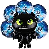 6PCS/Set Large How to Train Your Dragon Toothless Light Fury Balloon Kids Birthday Christmas Decoration Party Supplies