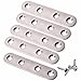 SamIdea 5-Pack 127x20x3mm SUS-304 Corner Brace Straight Support Shelf Brackets,4 Install Holes,with 20PCS Stainless Steel Screws