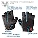 Valeo Padded Ocelot Lifting Gloves, Gym Gloves, Workout Gloves, Exercise Gloves for Powerlifting, Cross Training, Rowing for Men & Women, L (Fits 9 - 10 inches), Black