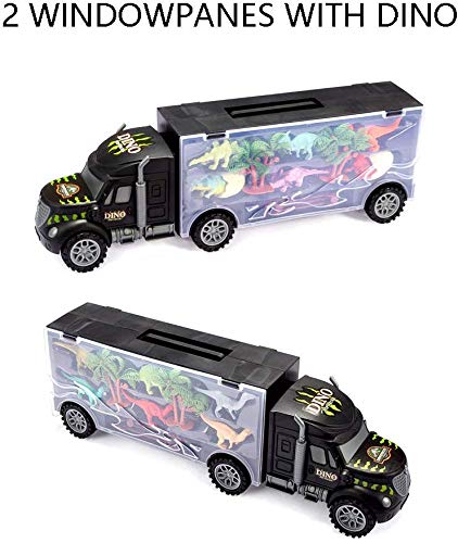 image for Tuko Dinosaur Car Toys Diecast Transport Carrier Truck Jurassic World 