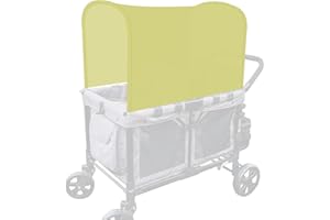 LUAATT Stretchy Panoramic Canopy Compatible with Wonderfold Stroller Wagons W2/w4 All Model,Sun Shade and Protection for Riders(Olive-Green)